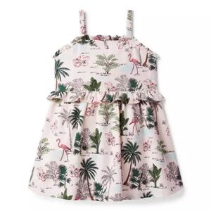 NWT Janie and Jack Tropical Ruffle Dress, Size 7